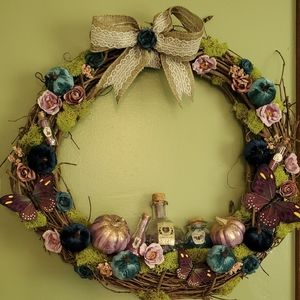Halloween potion bottle wreath